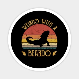 Weirdo With A Beardo Bearded Dragon Rertro Magnet